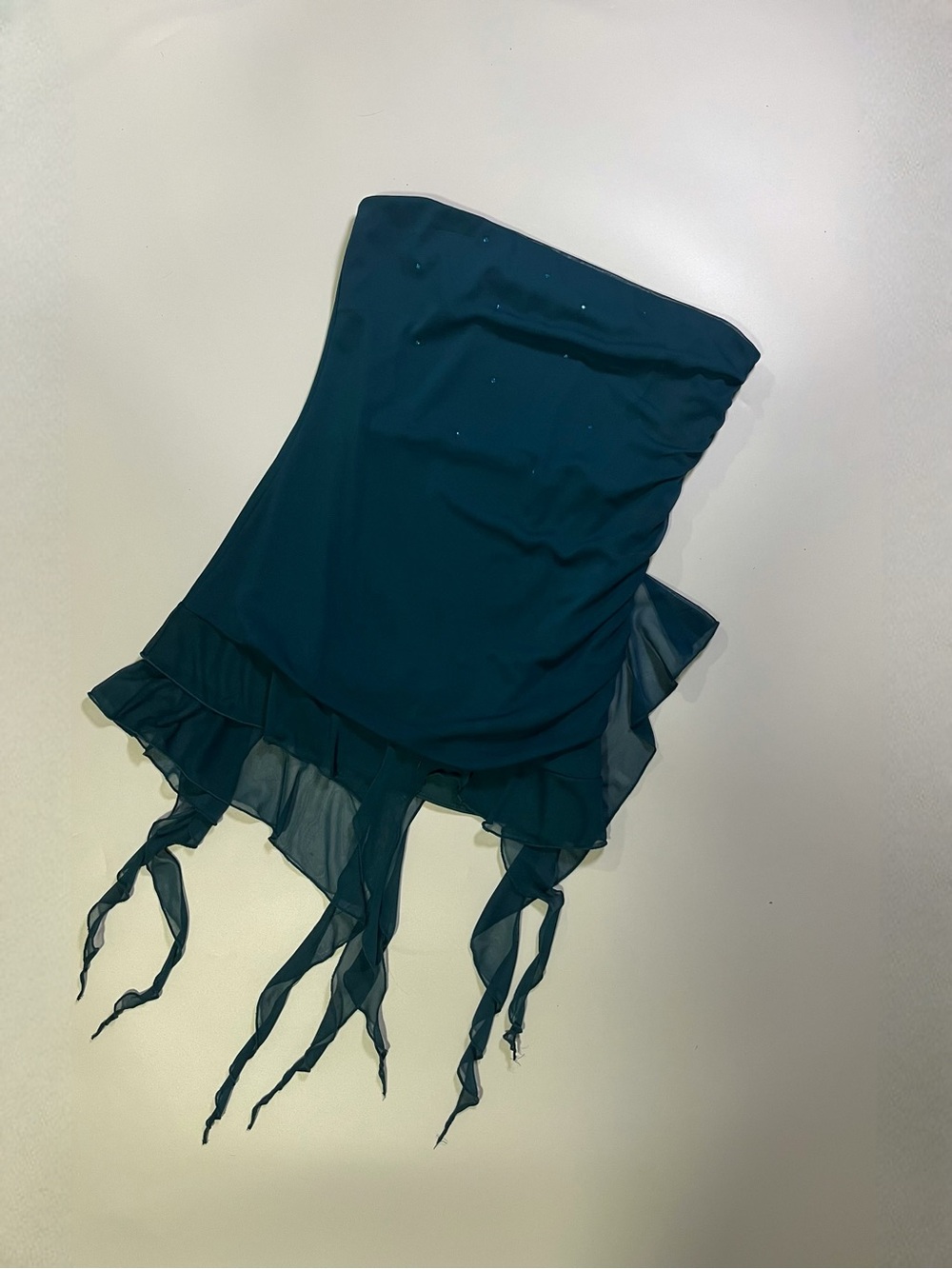 y2k teal fairycore tube top